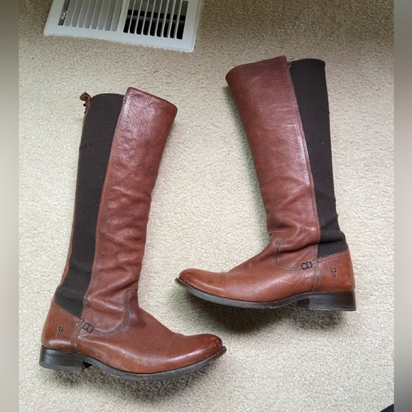 Frye Molly gore tall boot, Whiskey, size 8 - Picture 1 of 10